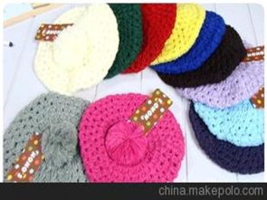 秋冬款韩版毛线帽儿童帽子 多色可选贝雷帽 特价批发 童帽图片